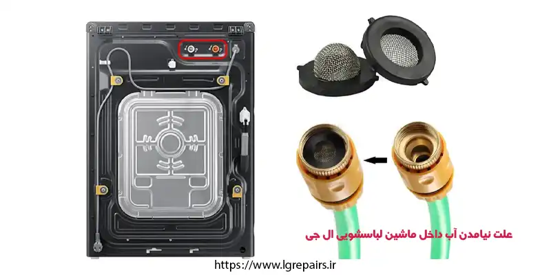 علت نیامدن آب داخل ماشین لباسشویی ال جی